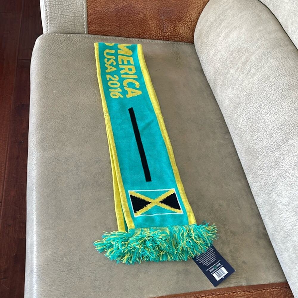Jamaica Copa America Centenario Scarf USA 2016 Soccer Collectibles Green Yellow - Picture 5 of 11